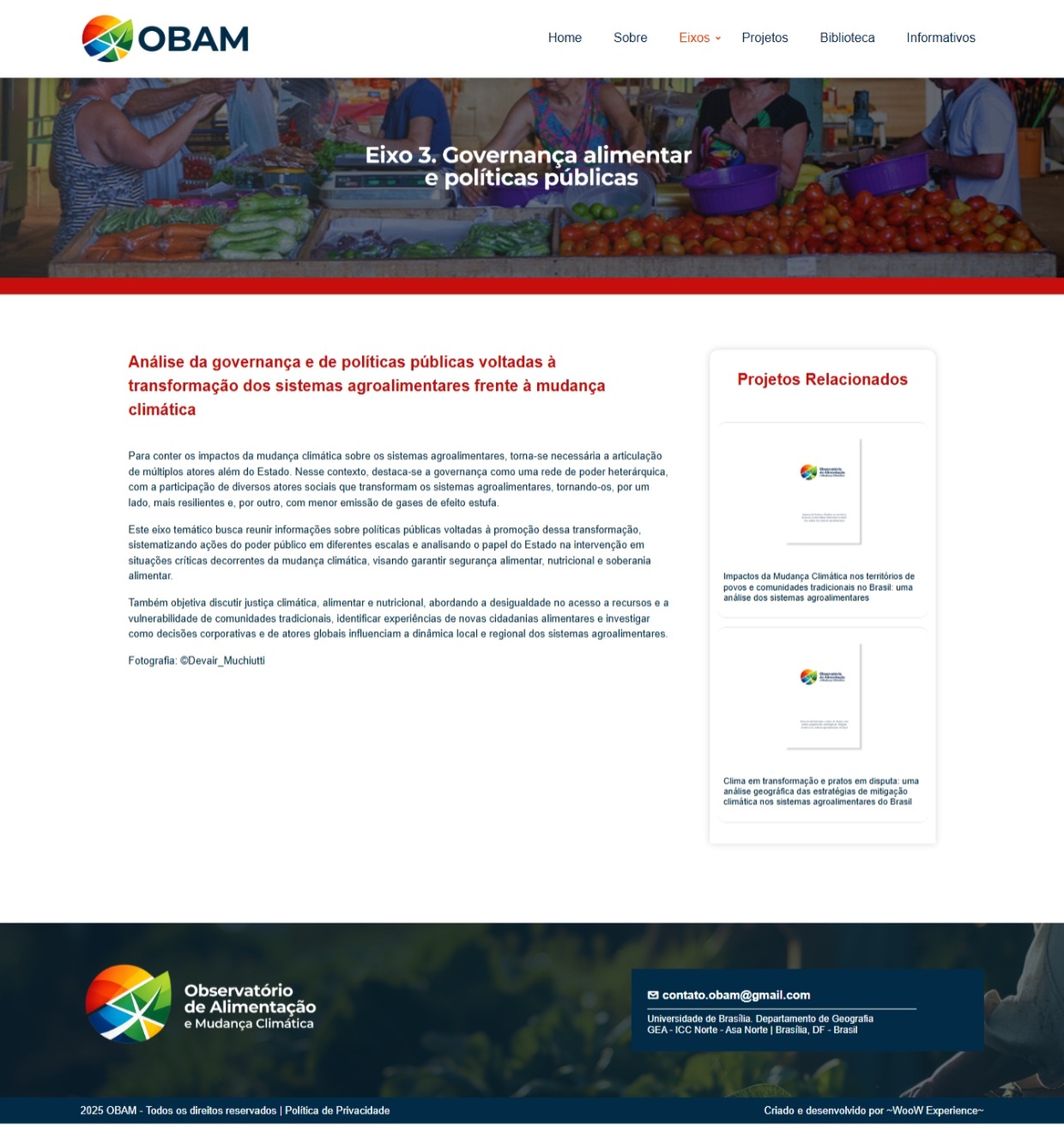 Eixo 3: governança alimentar, fundo vermelho escuro